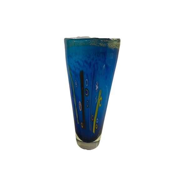 Hand Blown Art Glass Murano Millefiori Vase By Dino Marten - Picture 3 of 6